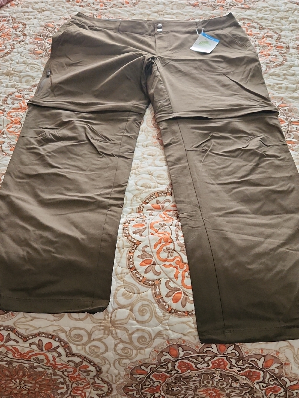 Columbia Olive Green Omni-Shield Outdoor Pants Womens 18Wx32 Long